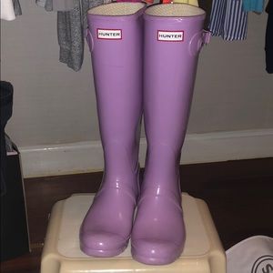 Purple hunter boots